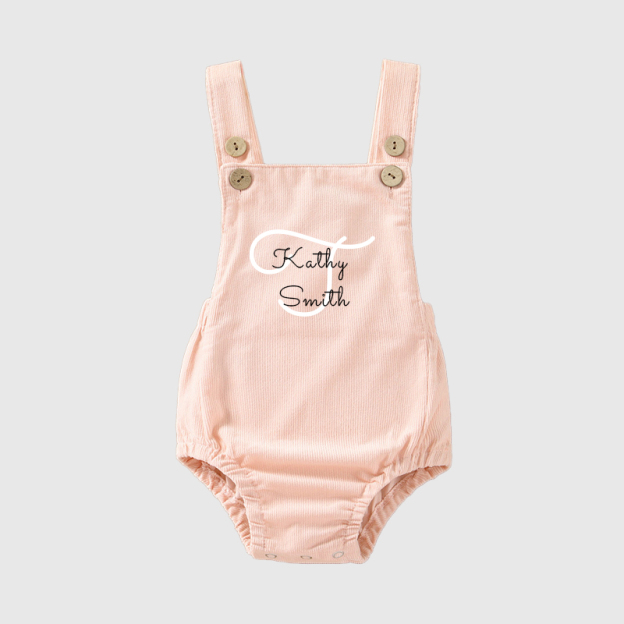 Personalized Baby cozy unisex overalls suspenders Romper| BBcloth10