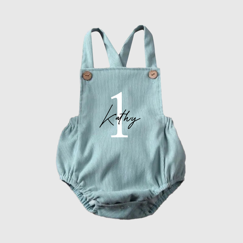 Personalized Baby unisex overalls suspenders Romper| BBcloth07