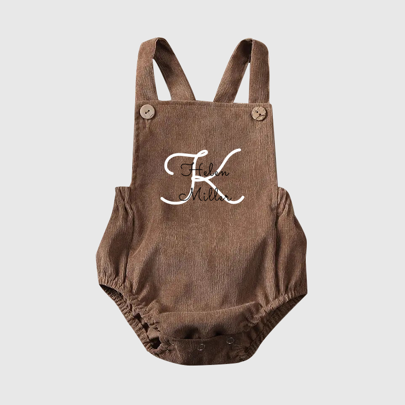 Personalized Baby cozy unisex overalls suspenders Romper| BBcloth10
