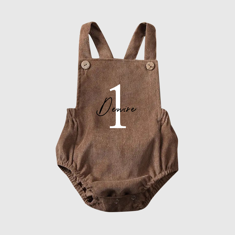 Personalized Baby unisex overalls suspenders Romper| BBcloth07