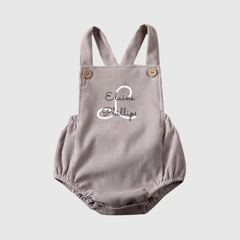 Personalized Baby cozy unisex overalls suspenders Romper| BBcloth10