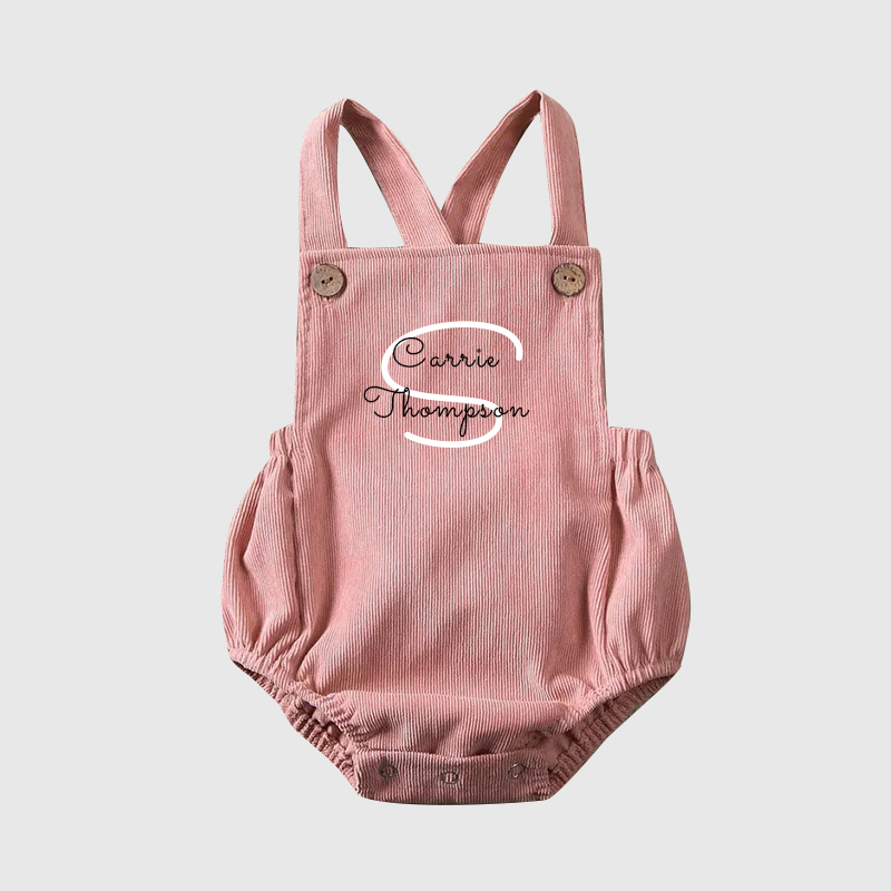 Personalized Baby cozy unisex overalls suspenders Romper| BBcloth10