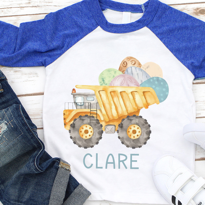 Personalized Boy Easter Bunny Long Sleeve Shirt| Cloth12437
