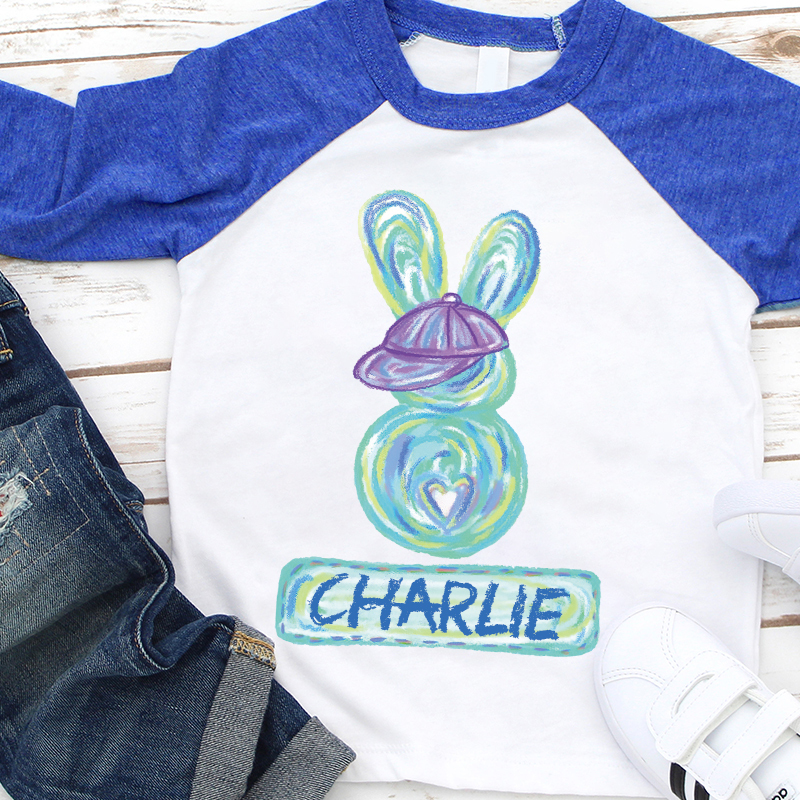 Personalized Kids Easter Bunny Long Sleeves Shirt| Cloth12442