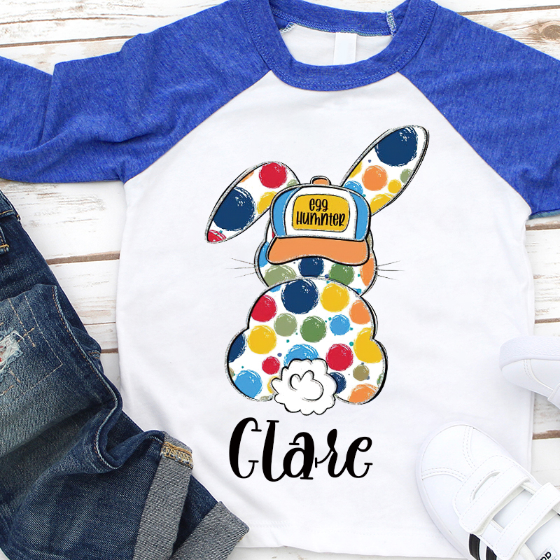 Personalized Kids Easter Bunny Long Sleeves Shirt| Cloth12443