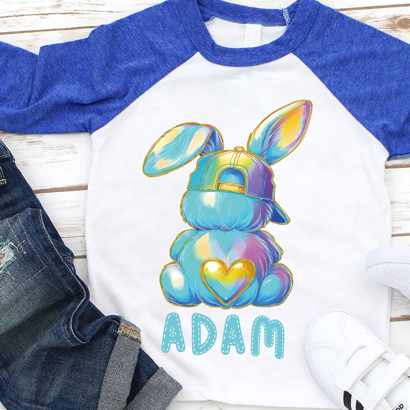 Personalized Kids Easter Bunny Long Sleeves Shirt| Cloth12444