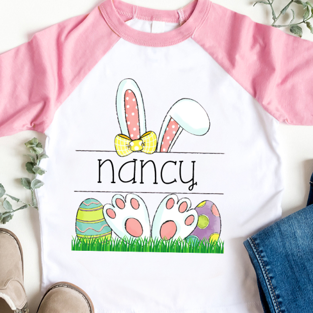 Personalized Kids Easter Cute Long Sleeves Shirt| Cloth131