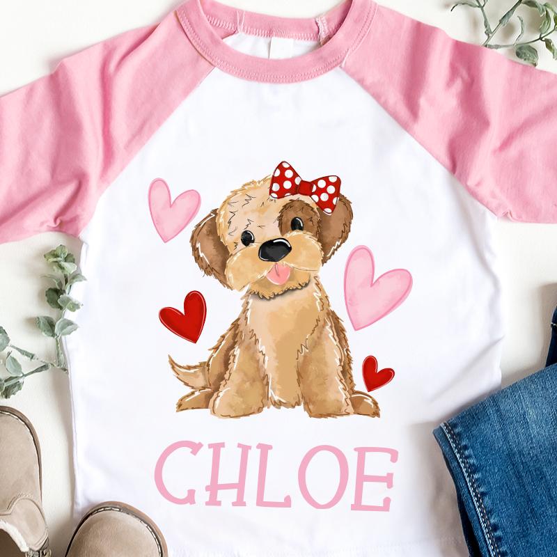 Personalized Kid Valentine's Day Long Sleeves Shirt| Cloth12432