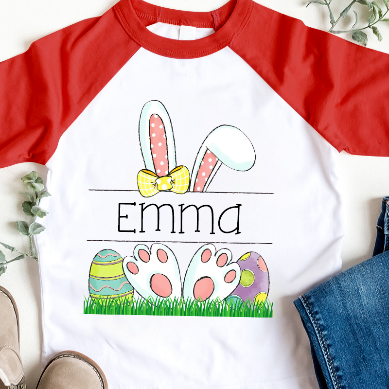 Personalized Kids Easter Cute Long Sleeves Shirt| Cloth131
