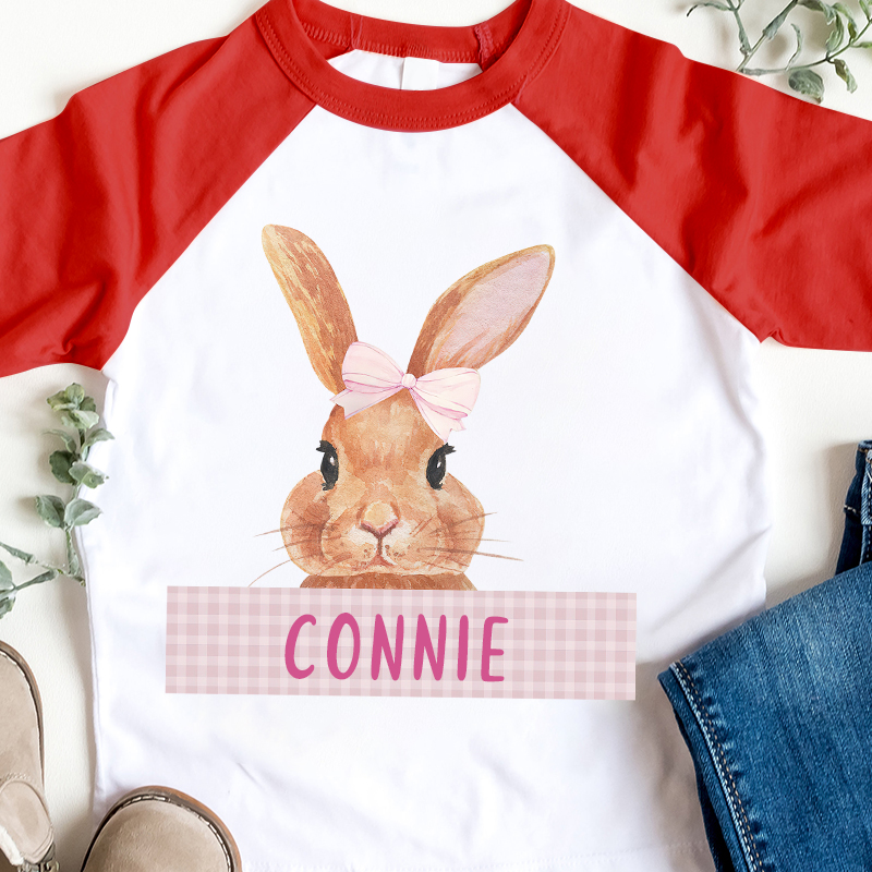 Personalized Kids Easter Bunny Long Sleeves Shirt| Cloth12430