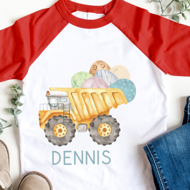 Personalized Boy Easter Bunny Long Sleeve Shirt| Cloth12437
