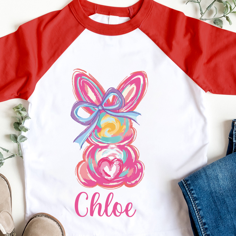 Personalized Kids Easter Bunny Long Sleeves Shirt| Cloth12438