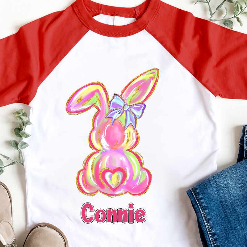 Personalized Kids Easter Bunny Long Sleeves Shirt| Cloth12439