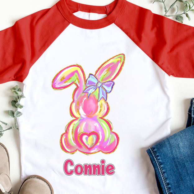 Personalized Kids Easter Bunny Long Sleeves Shirt| Cloth12439