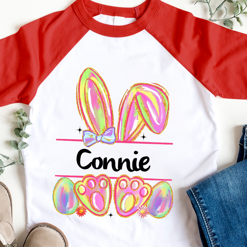 Personalized Kids Easter Bunny Long Sleeves Shirt| Cloth12441