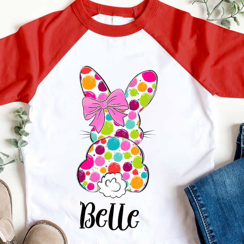 Personalized Kids Easter Bunny Long Sleeves Shirt| Cloth12443