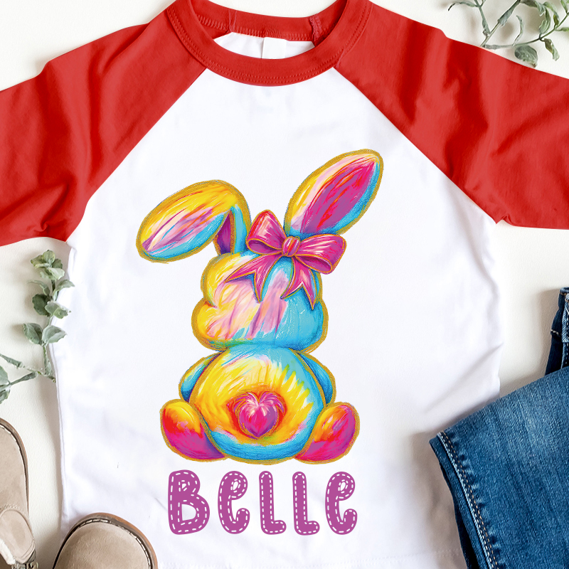 Personalized Kids Easter Bunny Long Sleeves Shirt| Cloth12444