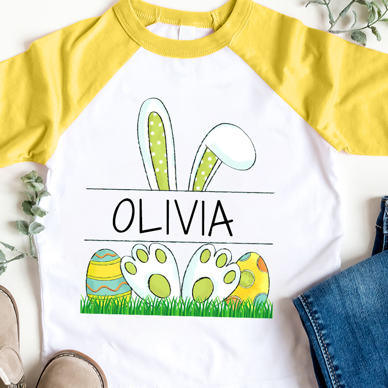 Personalized Kids Easter Cute Long Sleeves Shirt| Cloth131