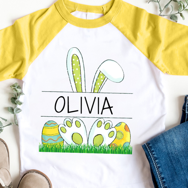 Personalized Kids Easter Cute Long Sleeves Shirt| Cloth131