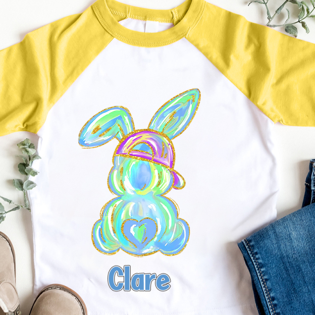 Personalized Kids Easter Bunny Long Sleeves Shirt| Cloth12439