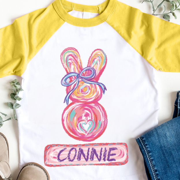 Personalized Kids Easter Bunny Long Sleeves Shirt| Cloth12442