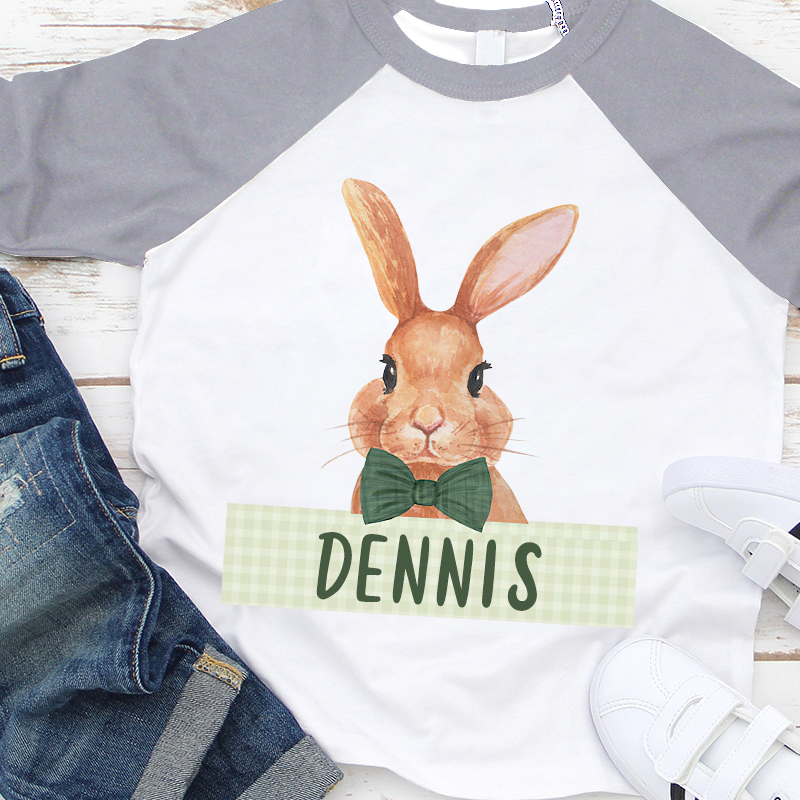 Personalized Kids Easter Bunny Long Sleeves Shirt| Cloth12430