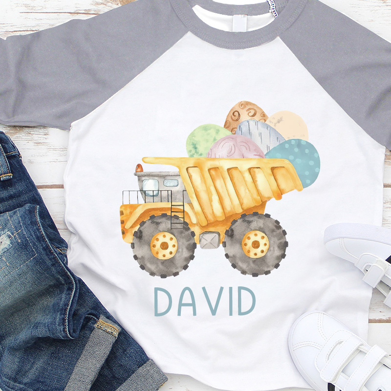 Personalized Boy Easter Bunny Long Sleeve Shirt| Cloth12437
