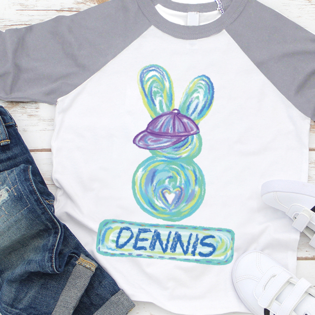 Personalized Kids Easter Bunny Long Sleeves Shirt| Cloth12442