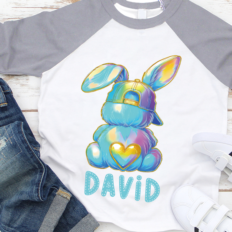 Personalized Kids Easter Bunny Long Sleeves Shirt| Cloth12444