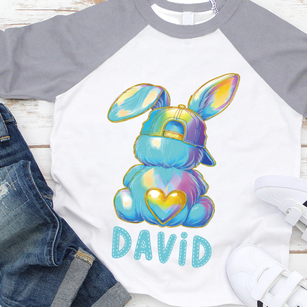 Personalized Kids Easter Bunny Long Sleeves Shirt| Cloth12444