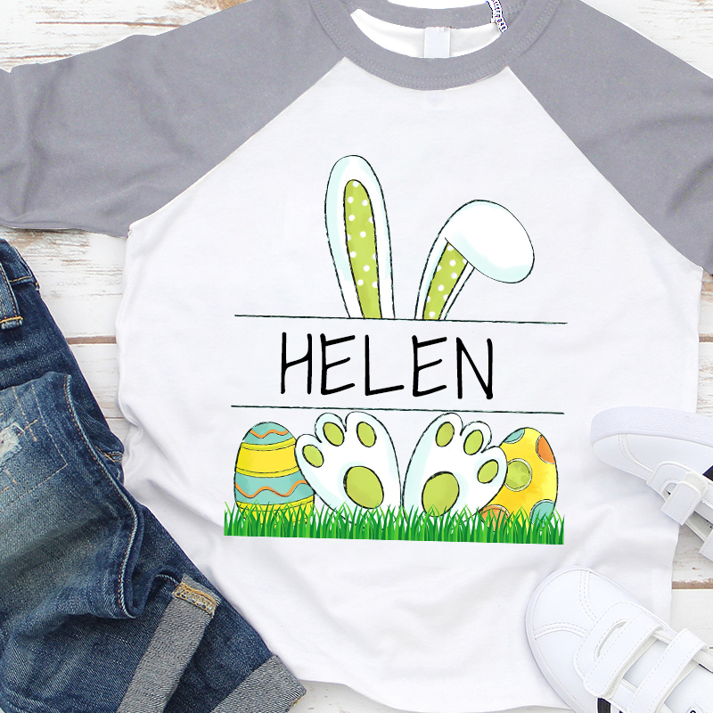Personalized Kids Easter Cute Long Sleeves Shirt| Cloth131