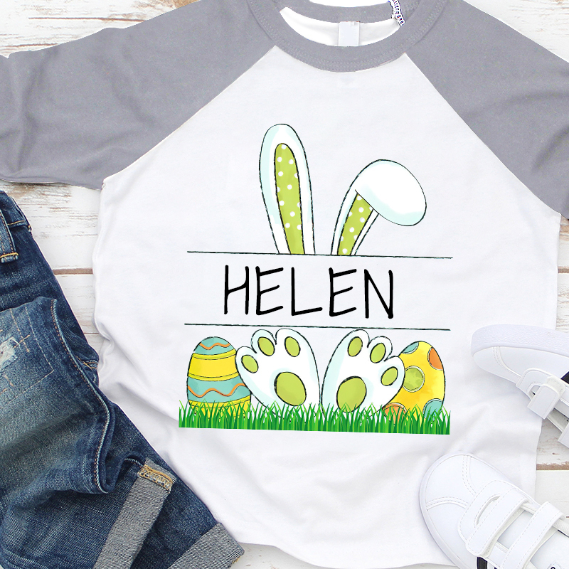 Personalized Kids Easter Cute Long Sleeves Shirt| Cloth131