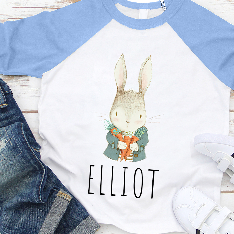 Personalized Boy Easter Bunny Long Sleeves Shirt| Cloth12433