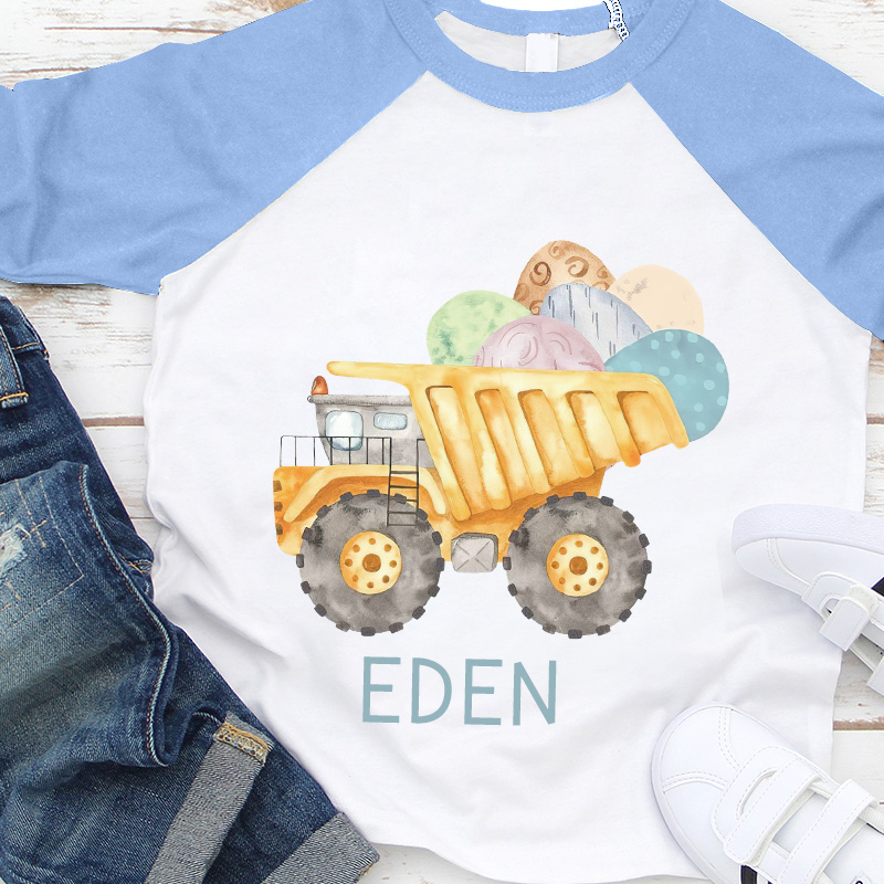 Personalized Boy Easter Bunny Long Sleeve Shirt| Cloth12437