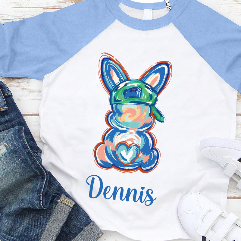 Personalized Kids Easter Bunny Long Sleeves Shirt| Cloth12438