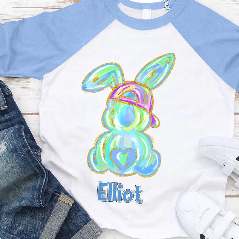 Personalized Kids Easter Bunny Long Sleeves Shirt| Cloth12439