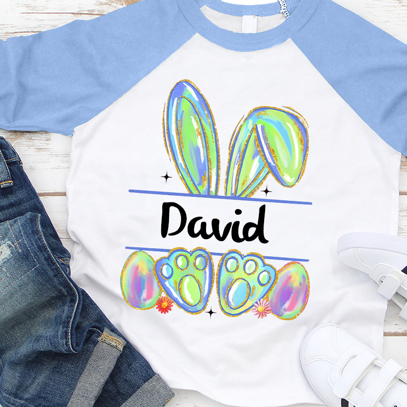 Personalized Kids Easter Bunny Long Sleeves Shirt| Cloth12441