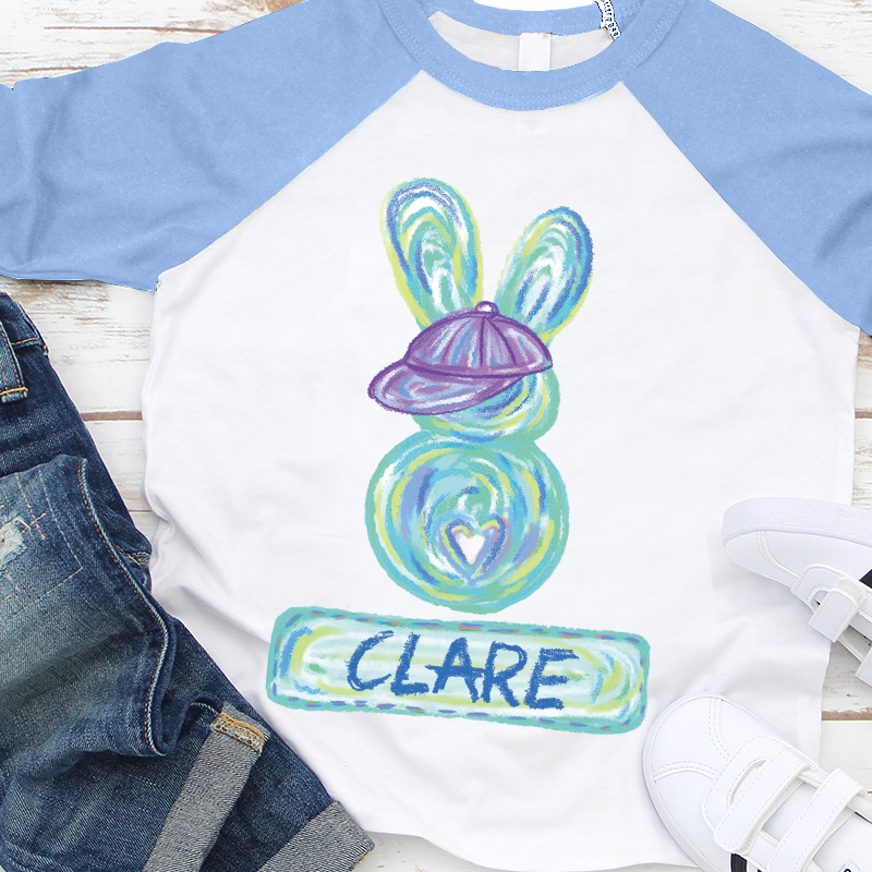 Personalized Kids Easter Bunny Long Sleeves Shirt| Cloth12442