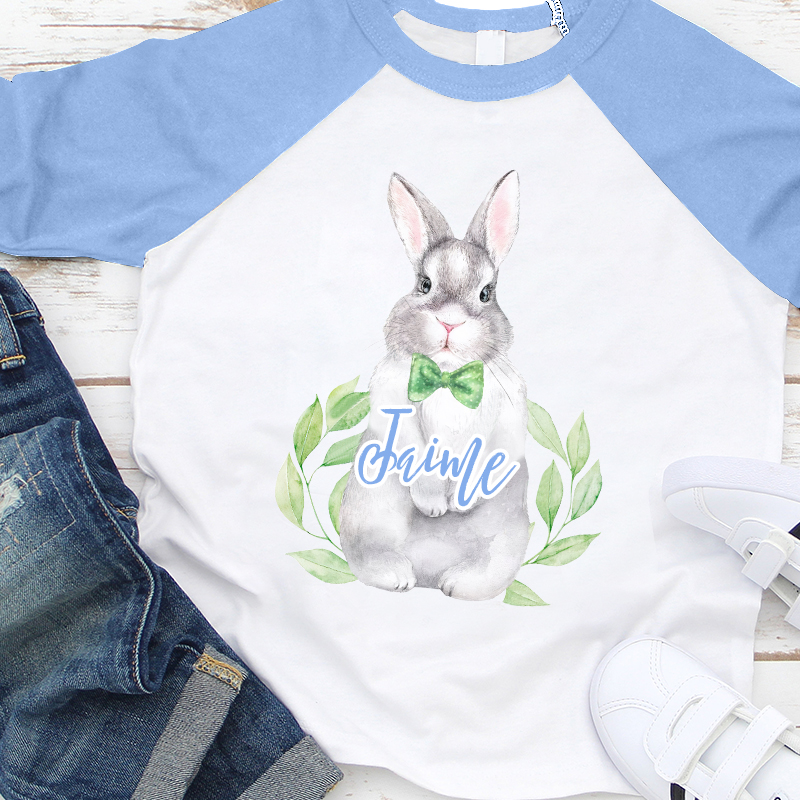 Personalized Kids Easter Bunny Long Sleeves Shirt| Cloth129