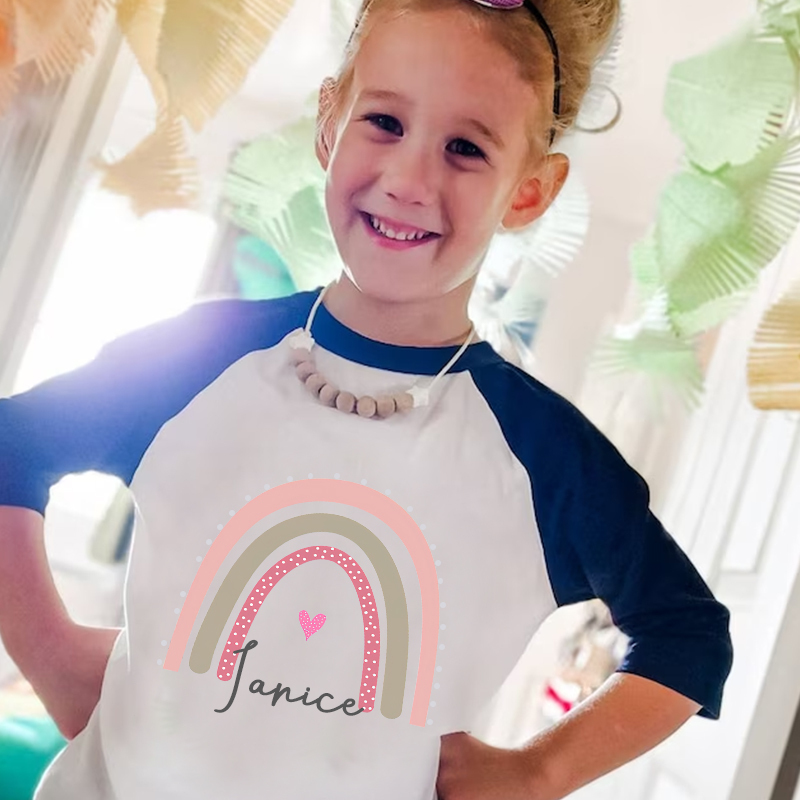 Personalized Girls Rainbow er Long Sleeves Shirt| Cloth125