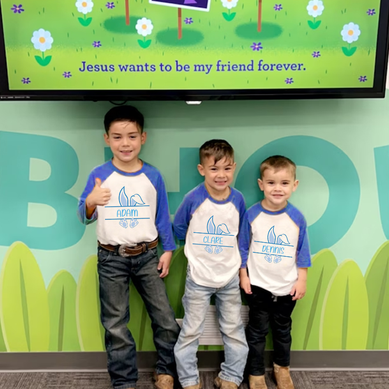 Personalized Kids Easter Long Sleeves Shirt| Cloth12424