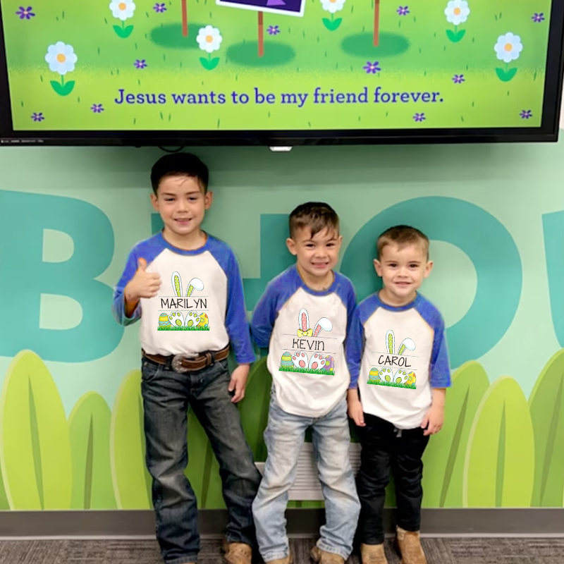 Personalized Kids Easter Long Sleeves Shirt| Cloth131