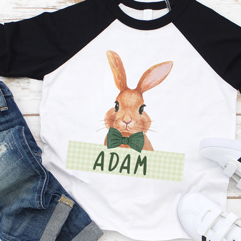 Personalized Kids Easter Bunny Long Sleeves Shirt| Cloth12430