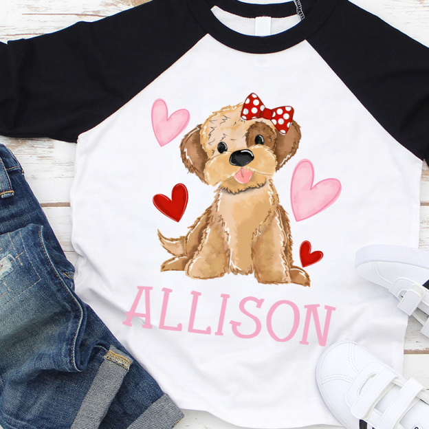 Personalized Kid Valentine's Day Long Sleeves Shirt| Cloth12432