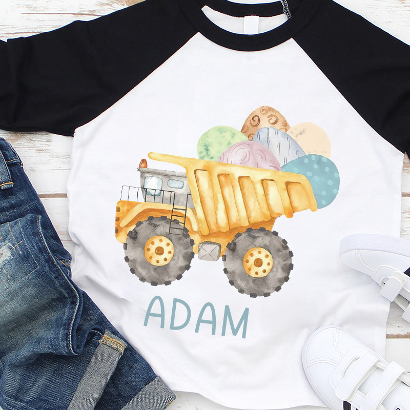 Personalized Boy Easter Bunny Long Sleeve Shirt| Cloth12437