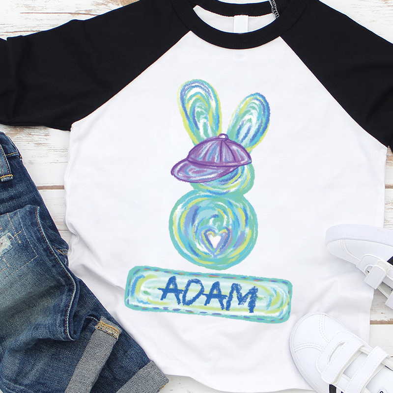 Personalized Kids Easter Bunny Long Sleeves Shirt| Cloth12442