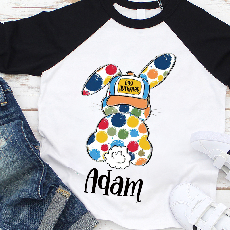 Personalized Kids Easter Bunny Long Sleeves Shirt| Cloth12443