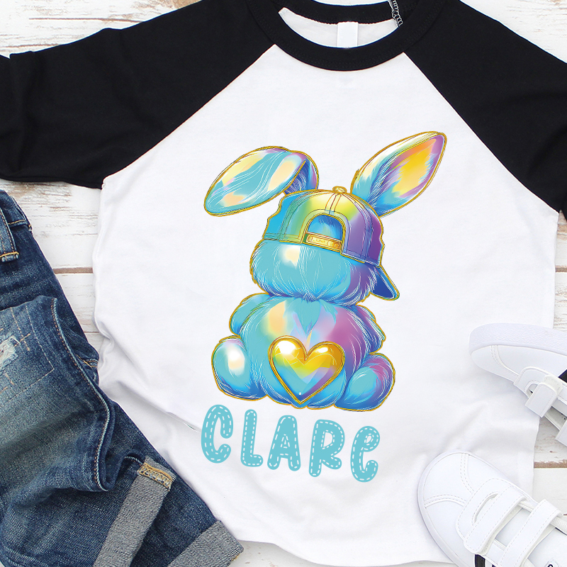 Personalized Kids Easter Bunny Long Sleeves Shirt| Cloth12444