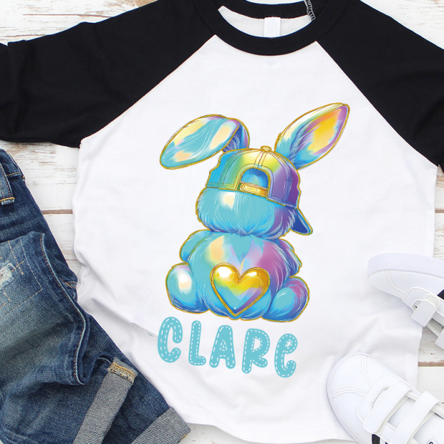 Personalized Kids Easter Bunny Long Sleeves Shirt| Cloth12444