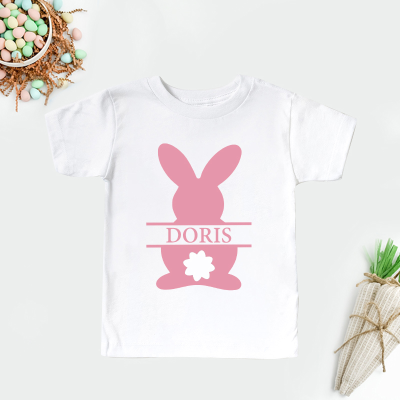 Personalized Kids Bunny Summer T-Shirt| Cloth1410